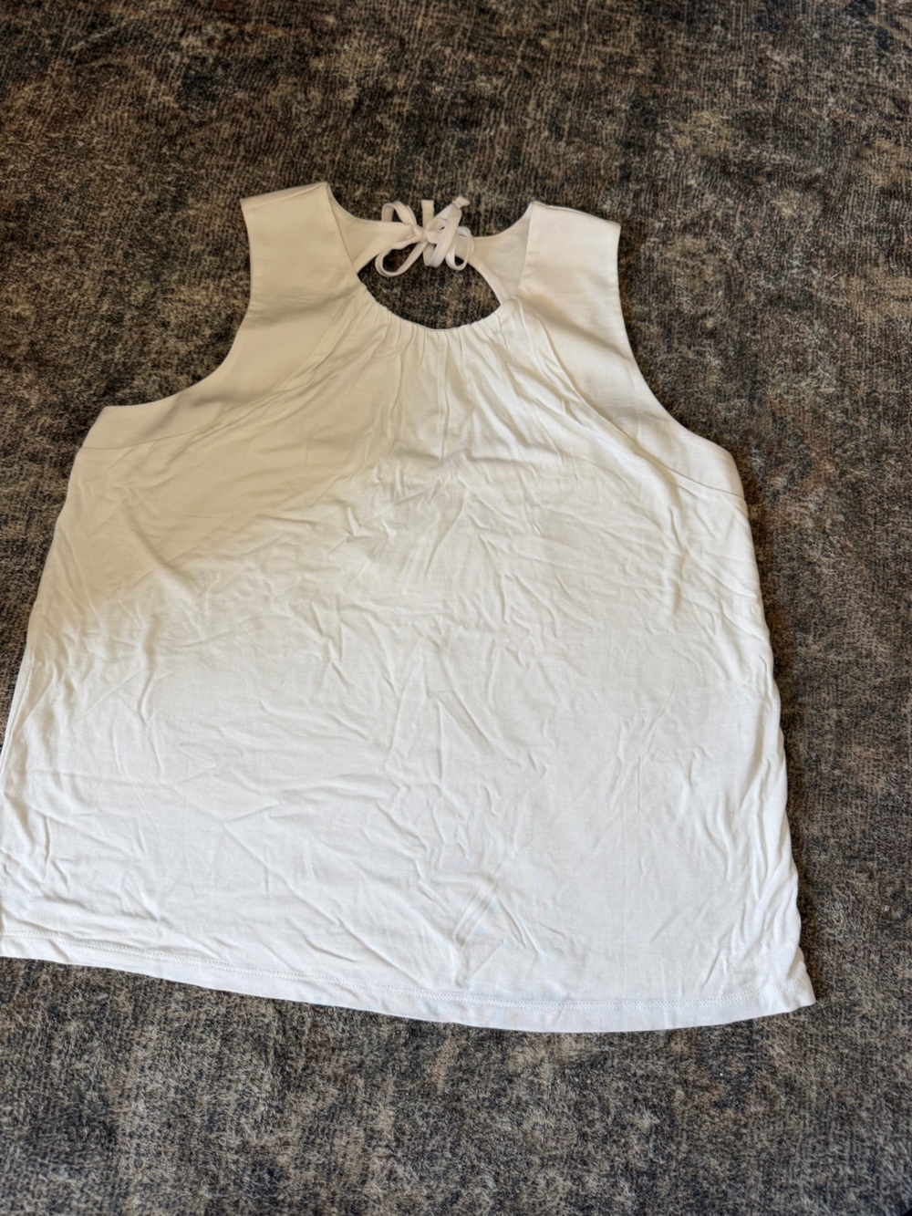 Banana Republic White Ruched Tank Top